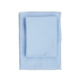 Luxurious Satin King Fitted Sheet, 100% Cotton, 160 x 200 + 30 cm, 210 Thread Count, Machine Washable at 30°C, Elegant Blue Colour for Ultimate Comfort
