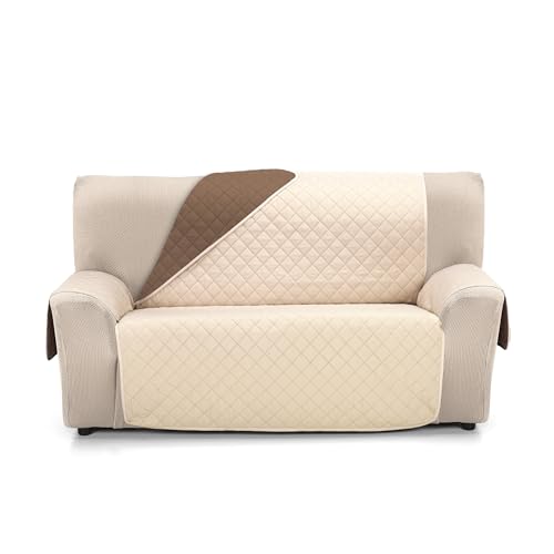 Martina Home Beige/Brown 3 Seater Amber Sofa Cover