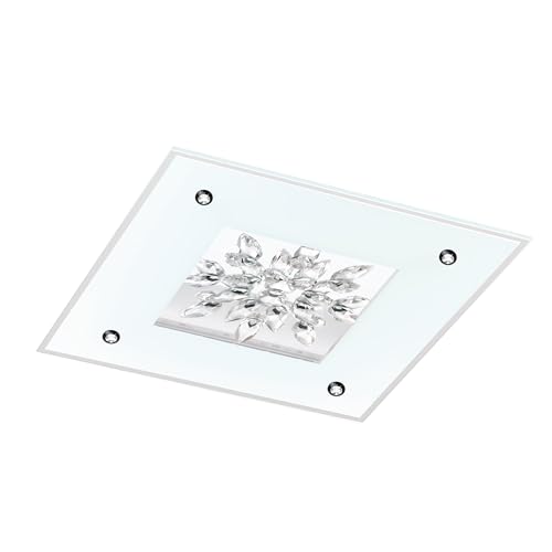 EGLO 97499 BENALUA 1 LED Ceiling Light in White and Crystal