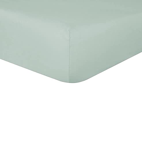 Sleepdown Fitted Sheet Plain Warm Cosy Breathable Super Soft 100% Bamboo Bedsheet Bed Linen 32cm Extra Deep Pockets - Sage Green - Double,5056242894766