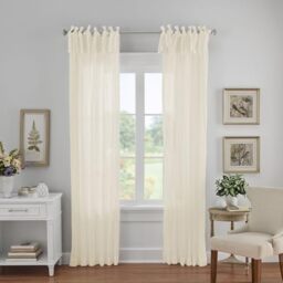 Elrene Single Window Curtain Drape, Polyester, Ivory, 52 in x 108 in (1 Panel)