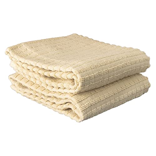 Ritz Royale Collection Solid Kitchen Dish Towel Set, Latte, 2-Piece