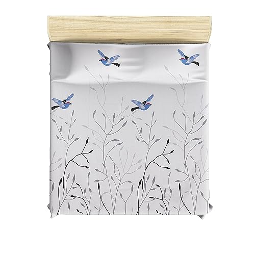 WELL HOME MOBILIARIO & DECORACIÓN Duvet Cover Set + 2 Pillowcases 240 x 220 cm White Blue Grey