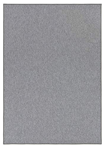 BT Carpet Rug - Living Room Rug Flat Weave Short Pile Fine Loop Casual Plain Mottled for Dining Room, Living Room, Children's Room, Bedroom - Light Grey, 80 x 200 cm, Polypropylene, 80 x 200 cm