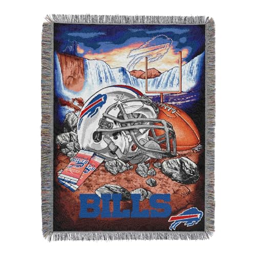 "Northwest NFL Buffalo Bills Unisex-Adult Woven Tapestry Throw Blanket, 48"" x 60"", Home Field Advantage"