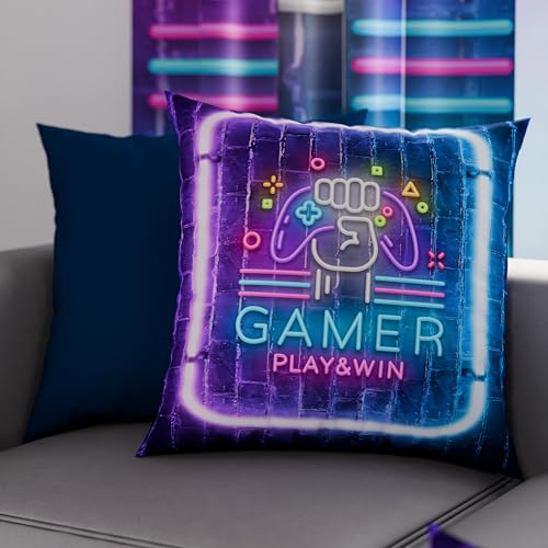 PETTI Artigiani Italiani - Pair of Pillow Cases 80 x 80 cm in Microfibre, Pillows for Bedroom Furniture, Sofa, Living Room, Set of 2 Cushion Covers, Gamer Pillowcase, 100% Made in Italy