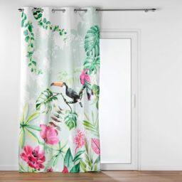 Douceur d'Intérieur, Louisiana Eyelet Curtain 140 x 260 cm Printed Cotton