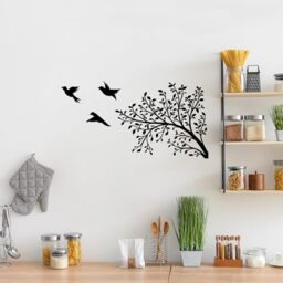 Stylish Black Decorative Metal Wall Accessory, 37 x 70 cm, 100% Metal, 1.5 mm Thickness, Perfect for Modern Home Decor & Unique Wall Art