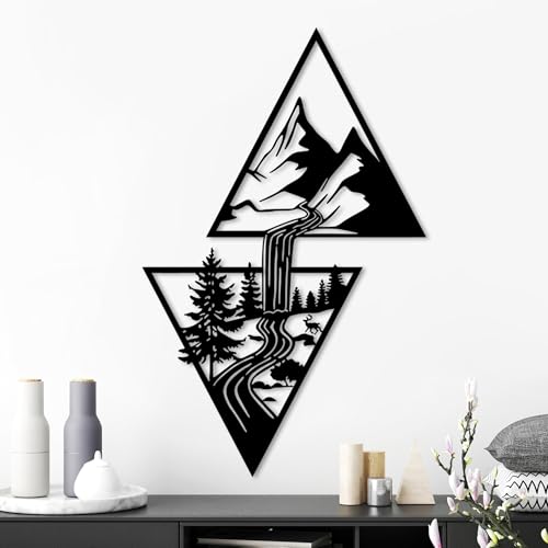Stylish Black Decorative Metal Wall Accessory, 80 x 50 cm, 100% Metal, 1.5 mm Thickness, Lightweight (0.8 kg), Perfect for Modern Home Decor