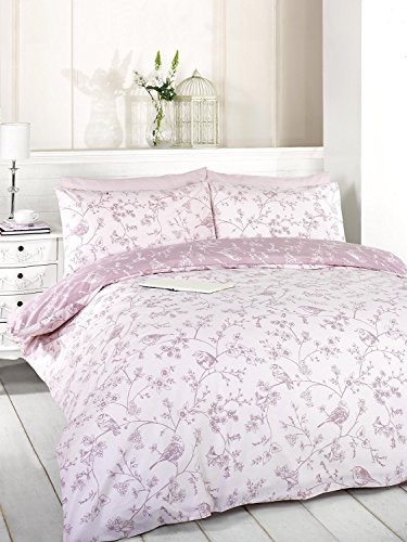 Signature Home Bird Toile Duvet Cover Set, Pink, King