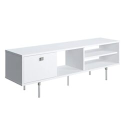 Amazon Brand - Movian Mika TV Stand, Lowboard Cabinet, 140 x 35 x 45 cm, White