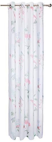 Albani Curtain with 8 Eyelets / Naomi2 / 245 x 135 cm, White Rose, 245x135 cm