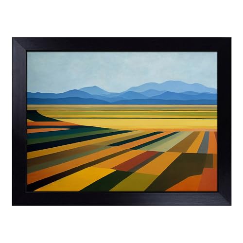 Lap Tray with Bean Bag Cushion, Extraordinary Spring Meadow Landscape - Handmade in the UK, Raised Wooden Edge, Padded Cushion, Heat-Resistant Wipe-Clean Surface, for Meals, Laptops and Crafts