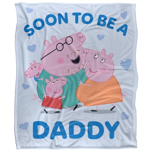 Daddy Pig Soon To Be Silky Touch Super Soft Throw Blanket 152 X 127 Cm