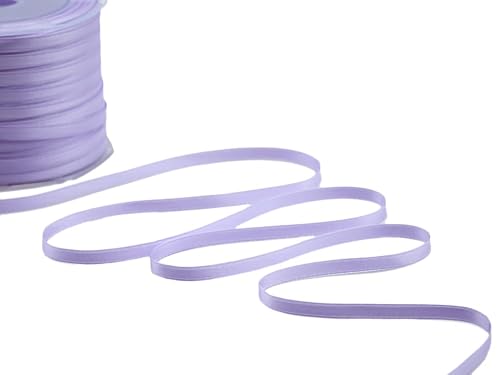 Furlanis - Double Satin Ribbon, Decoration, Gift, Christmas Packing, Wedding, Party, Made in Italy - Lilac, 6 mm x 25 m