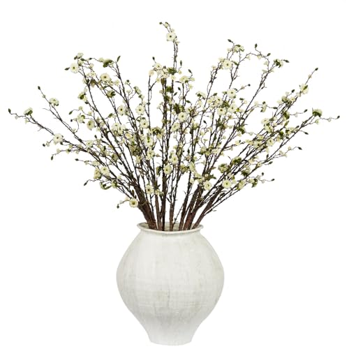 "Melorca&Guilla Artificial Plants,6PCS 37.5"" Green Faux Branches for Vase,Faux Greenery Stems Fake Plants Artificial Plants & Flowers for Shop Garden Office Home D??cor (6, Greenery Stems 01)"