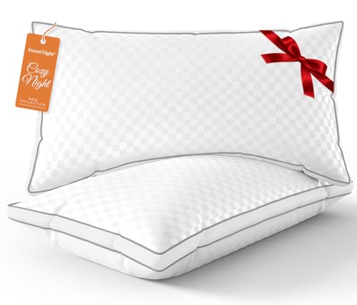 Sweetnight Cozy Night Pillows, King, White 2 Count