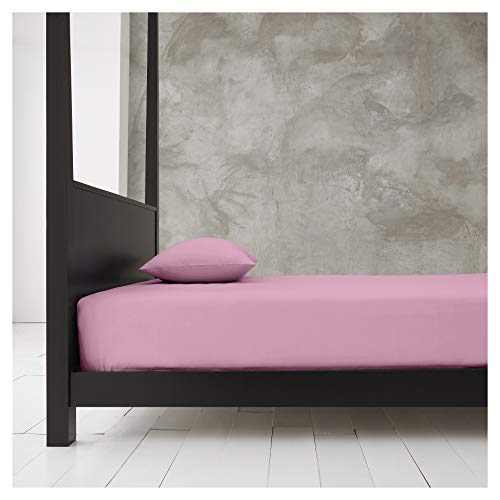 GC GAVENO CAVAILIA Gaveno Cavailia Plain Dyed Diamond Sheet Polyester-Cotton (Single, Pink-Deep Fitted