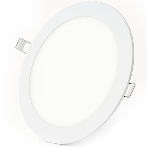 Status 24 W 1920 Lm Round LED Panel Light 30 cm Cool-White Pearl Recessed Ceiling Downlight for Kitchen Office Retail, 1 Pack (24SLP300MMCW1PK6)
