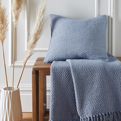 Drift Home - Hayden - Eco-Friendly Cushion Cover - 43 x 43cm in Blue