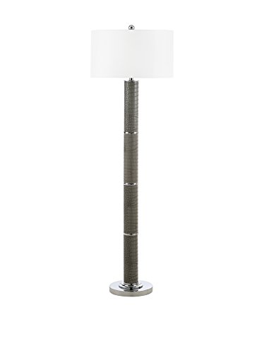 SAFAVIEH Modern Metal Floor Lamp, in Grey, 45 X 45 X 155