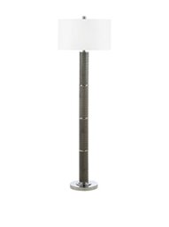 SAFAVIEH Modern Metal Floor Lamp, in Grey, 45 X 45 X 155