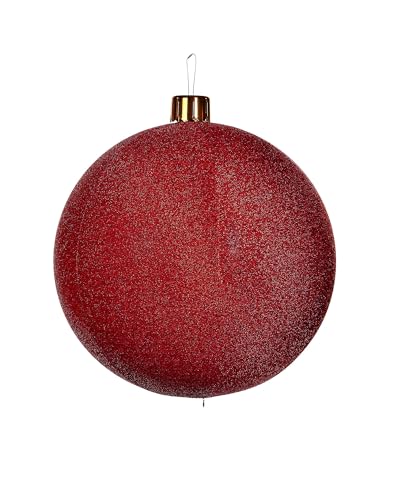 Inflatable Tinsel Christmas Bauble, Red, 66 cm
