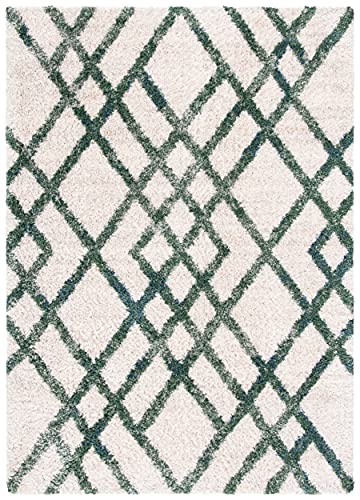 Safavieh Berber Shag Collection Shaggy Rug for Living Room Dining Room Bedroom Short Pile Ivory 24 x 36 Inch