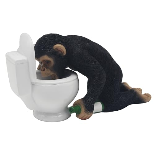Lesser & Pavey Cheeky Monkey Loo Time Decor Figurine - Polyresin Build, Quirky Theme, Playful Display Piece, Stable Base, Ideal for Home and Office Decor, Unique Present