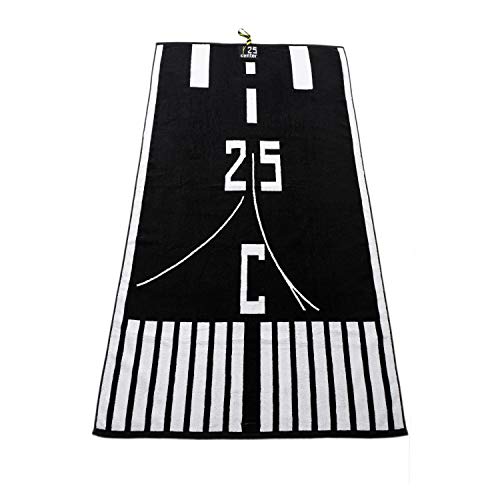 25CENTER Beach Towel, Cotton, Black/White, 90 x 180 cm