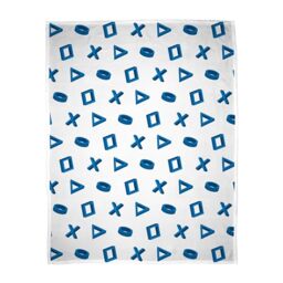 Play Station Officially Licensed Fleece Blanket - White and Blue Controller Design Super Soft Warm Throw - Perfect For Teen Gaming Bedrooms, Camping & Sleepovers - Size 100x150cm