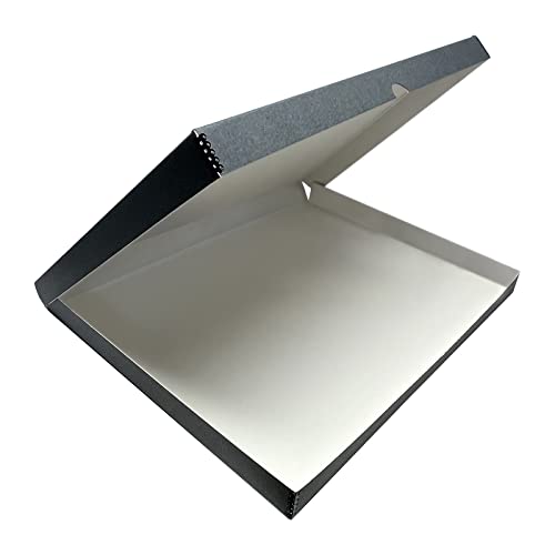 Lineco 22x30 Grey Archival Folio Storage Box. Metal Edge Archival Boxboard, Clamshell Lid. Protects Longevity, Organize and Store Photos, Documents, Craft, Cards, Magazine, Prints, Wedding Dresses