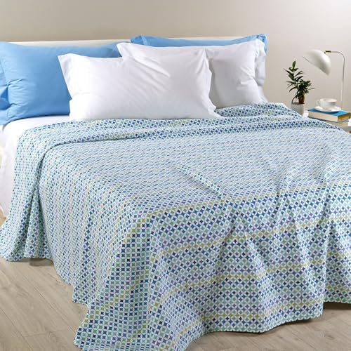 Caleffi 1006794 Flowers Joy Pique Double Bedspread, 50% Cotton, 50% Polyester, 260 x 260 cm, Orange