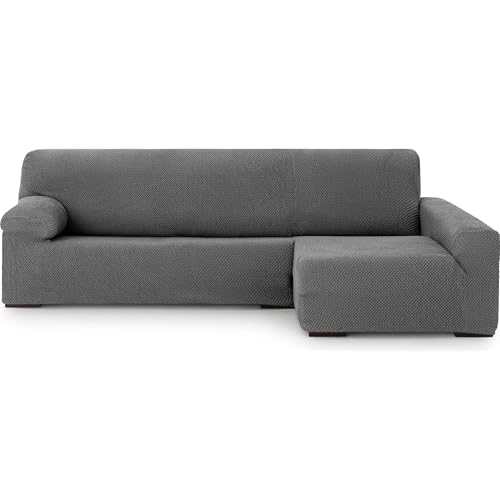 ECOMMERC3 Chaiselong - Universal and Versatile Long Right Arm Sofa Cover - Chaiselong Dark Grey Protector Easy to Install for Back, Seat and Arms