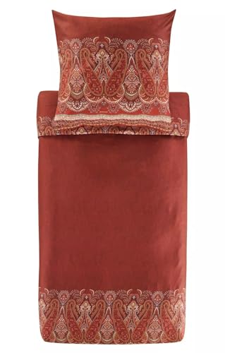 Bassetti Sabbioneta Satin Bed Linen Set Bordeaux R2 Size 135 x 200 + 80 x 80 cm