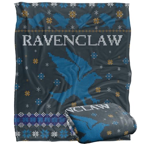 HARRY POTTER Blanket, 152 x 127 cm Ravenclaw Ugly Christmas Sweater Silky Touch Super Soft Throw Blanket