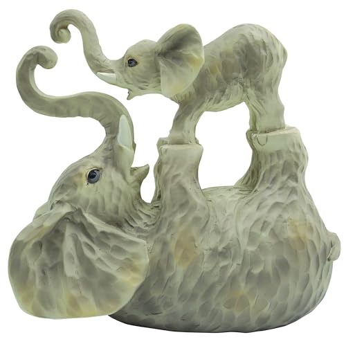 The Leonardo Collection Ellie & Family Playtime Elephant Decor Figurine - Playful Scene, Charming Detail, Freestanding Display, Decorative Accent, Ideal for Home Decor, Gift Choice