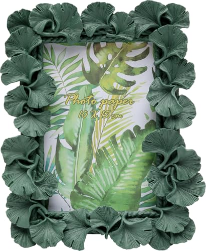 Kare Design Picture Frame Ginkgo Leaf, Green, Photo 10x15 cm, Vertical, Modern, Decorative Home Accessories, Gift Idea, Decor for Living Room, Bedroom