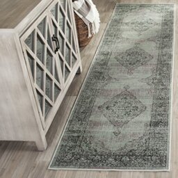 Safavieh Traditional Indoor Woven Runner Area Rug, Vintage Collection, VTG112, in Light Blue, 66 X 244 cm for Living Room, Bedroom or Any Indoor Space