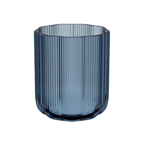 Villeroy & Boch - Fleur Bleu vase 15 cm Blue, Dishwasher-safe, Table vase, Hand-crafted, hand-blown glass vase, Floral design, Colourful flower vase, Decorative homeware, Home decor, Decoration, Glass
