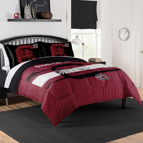 South Carolina Gamecocks Comforter Set ??? Gamecocks Bedding for Dorms, Guest Rooms, RVs, Tailgates & USC Game Day Decor, Full/Queen