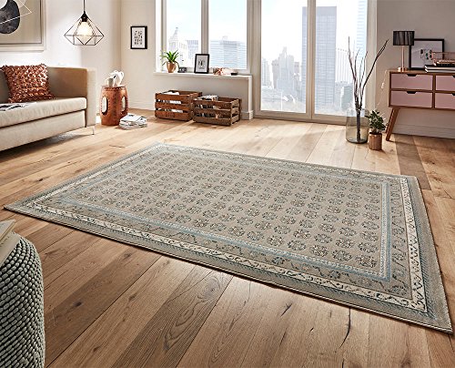 Mint Rugs Attire 102699_120x170 Design Velour Rug, Synthetic Fibre, Blue/Grey, 170 x 120 x 0.5 cm