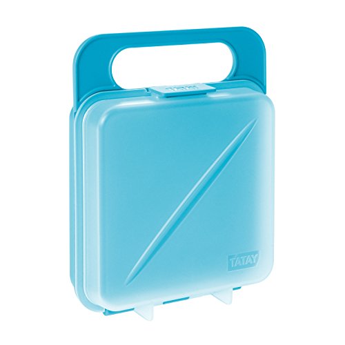 TATAY Sandwich Box Fresh - 1 Unit - Compact, Reusable Design with Clip Closure - Freezer, Microwave and Dishwasher Safe - BPA Free - 14 x 4 x 18 cm, Turquoise Blue