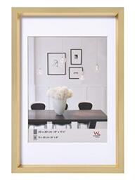 walther design Picture Frame Gold 40 x 60 cm with PassepArtout, Steel Style Plastic Frame ES460G