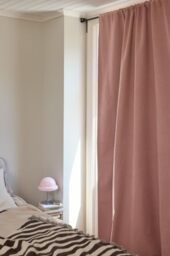 Jotex Moonbeam Blackout Curtain, Multifunctional Curtain with 100% Light Blocking (Pack of 1), Light Pink, 135 x 300 cm
