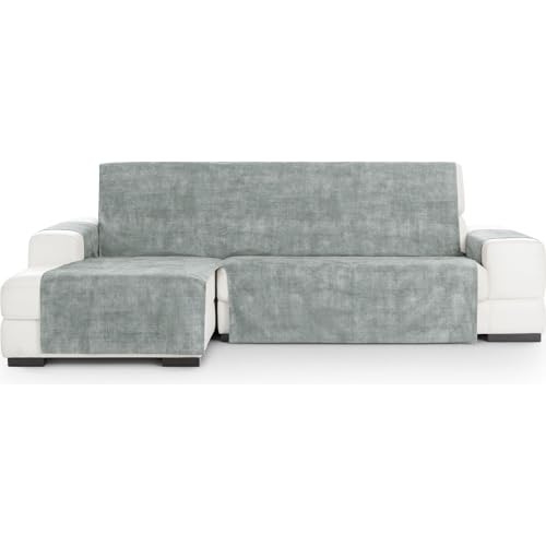 ECOMMERC3 Universal and Versatile Chaiselong Normal Left Sofa Cover ??? Pearl Grey Chaiselong Sofa Cover Protector Easy to Install for Back, Seat and Arms