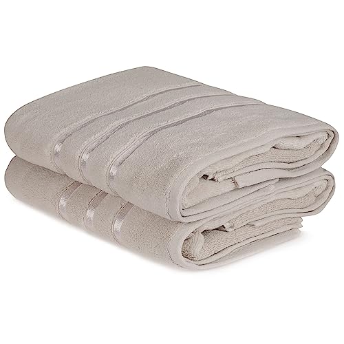 WELL HOME MOBILIARIO & DECORACIÓN Bath Towel Set (2 Piece) Light Brown
