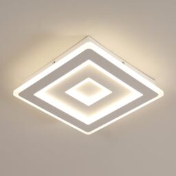 Comely LED Ceiling Lights Square,36w 4050LM Modern Ceiling Lamp 28cm Square White LED Ceiling Lighting for Bedroom, Living Room, Hallway, Natural Light 4500K