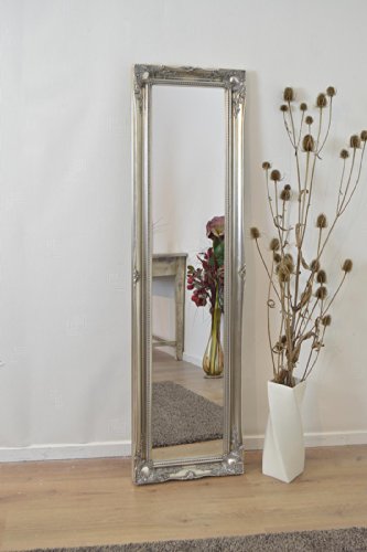 Mirror 5Ft6 X 1Ft6 167cm X 45cm Large Silver Antique Style Ornate Dress Big Wall, 168x46,829348760-2