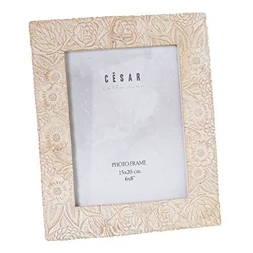 Photo Frame Resin 15 x 20 cm White Envejecido Ext: 22 x 2 x 27 cm